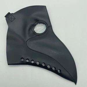 Pest Arzt Maske Halloween Steampunk Cosplay Kunstleder schwarz Gummiband - Bild 1 von 7