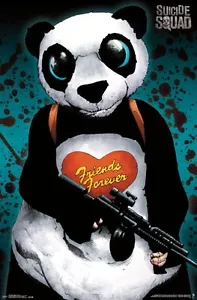 SUICIDE SQUAD ~ PANDA FRIENDS FOREVER FILMPOSTER ~ 22x34 ~ NEU/ROLLEND! - Bild 1 von 1