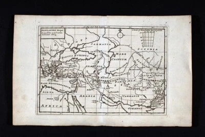 Mapa Herman Moll 1732 Alejandro Magno Expedición Antigua Grecia Turquía India Foto 1 de 4