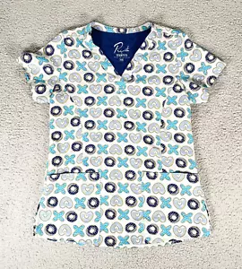 Prints by Maevn Scrub Top Donuts XO Design Size XS - Picture 1 of 8