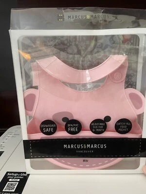 Marcus & Marcus Baby Silicone Bib, “Pokey The Piglet” New - Imagem 1 de 4