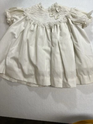 Vestido de bebé niña Little One by Johnston vintage blanco talla 9-12 meses Foto 1 de 4