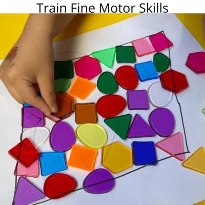 Mosaic Tile Lot for Crafts Mix color shape Acrylic Flatback Cabochon 20mm 120 pc - Image 1 of 4