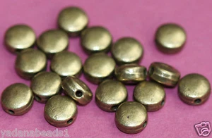 50 Puff Coin Spacer Beads 6x3.5mm - Picture 1 of 12