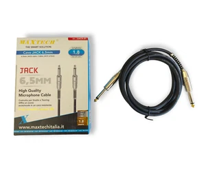 Cavo Jack 6,5mm Maschio a Jack 6,5mm M 1,8M Professionale Microfono Audio Mono - Foto 1 di 4