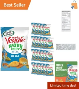 12 Oz Total - Sea Salt Garden Veggie Wavy Chips - Healthy Family Snack, 24 Count - Picture 1 of 11