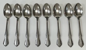 8PC ONEIDA ONEIDACRAFT DELUXE CHATEAU STAINLESS TEASPOON FLATWARE LOT - Picture 1 of 3