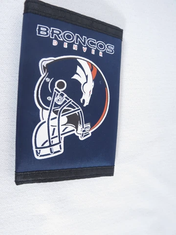 Denver Broncos NFL Football Nylon Wallet Blue Orange and White Team Logo Sports Cover