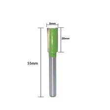 Green and Silver 6mm Shank Router Bit for Woodworking Single/Double Flute