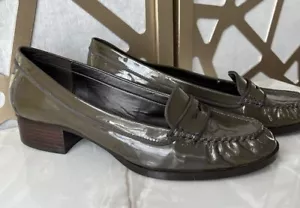 Ralph Lauren Lackleder Pia Penny Halbschuhe Schuh Gr. 10 B niedriger Absatz Slipper - Bild 1 von 7