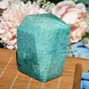 2.3" Natural Amazonite Cuting Crystal Freeform Ornament Reiki Healing Palm Stone - Picture 1 of 11