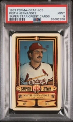 1983 Perma-Graphics Super Star Keith Hernandez PSA 9 - Image 1 of 2