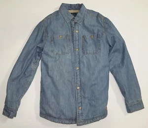 $139 NEW Buffalo David Bitton Shirt Jacket Jadin in Blue Size Small 100% Cotton - Picture 1 of 17