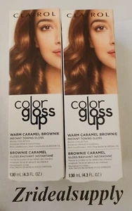 Clairol Color Gloss Up Hair Toning Gloss, Warm Caramel Brownie PACK OF 2 - Picture 1 of 2