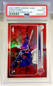 2022 Topps Chrome Sonic Curtis Terry rojo negro refractor de pulso RC/5 PSA 10 - Imagen 1 de 2