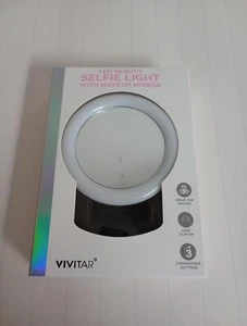 Vivitar LED Beauty Selfie Licht mit Schminkspiegel -3 Helligkeitsmodi, Clip On  - Bild 1 von 4