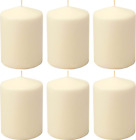 Ivory Pillar Candles   Tall 3 X 6 Inch Unscented 12 Pack 18A34