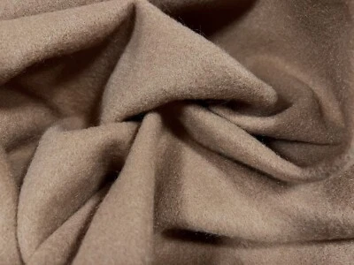 Vegan Wool Heavyweight Flannel Fabric, Per Metre - Plain - Sand - Image 1 of 3