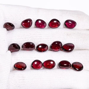 Natural Rhodolite Garnet Smooth Polished Tumbled 15 Pcs Lot 42.50 Cts 9X7X5 mm - Picture 1 of 3