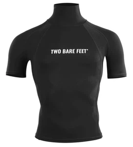 Two Bare Feet Adults Logo Rash Vest Short Sleeves - Surf Top Base Layer Unisex - Picture 1 of 1
