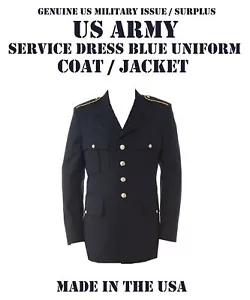 US ARMY MILITARY MEN'S CLA SERVICE DRESS BLUE BLUES ASU UNIFORM COAT JACKET Many - Picture 1 of 9