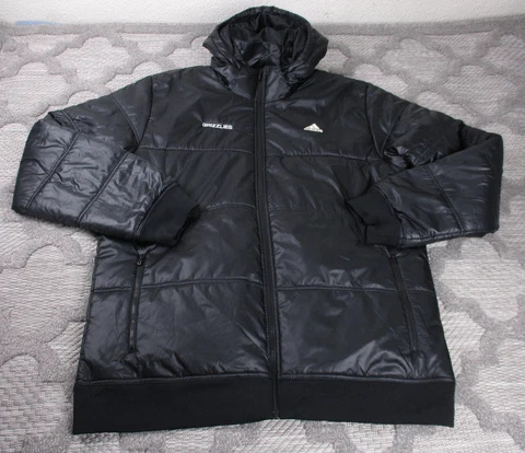 Memphis Grizzlies Puffer Jacket Mens Size 2XL +2 Length/2XLT Tall Adidas Black Cover