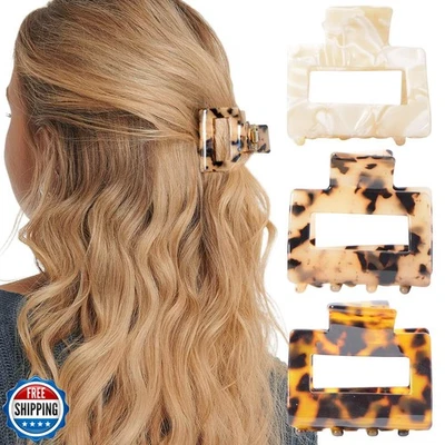 Tortoise Shell Ponytail Cuffs Elastic Hair Band Hair Tie Leopard French Desig - Image 1 of 4