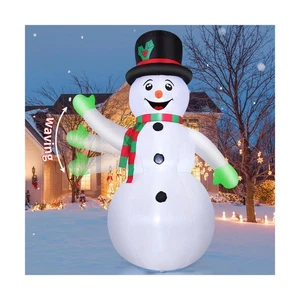 GOOSH 7 PIES Navidad Inflables Decoraciones Exterior, Muñeco de Nieve Agitando Explotar... - Imagen 1 de 6