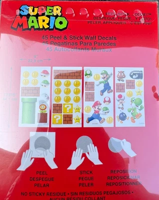 RMK2351SCS Nintendo New Super Mario Bros Construye una Escena Pelar y Pegar Calcomanía de Pared Foto 1 de 4