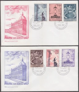 VATICAN Sc #C47-52.1 SET of 2 FDCs  VARIOUS SITES in and AROUND ST PETERS - Picture 1 of 1