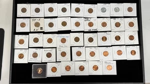 (LOT OF 28) 1c 1920-2005 Lincoln Pennies Wheat Penny Coin Circulated & UNC - Picture 1 of 9