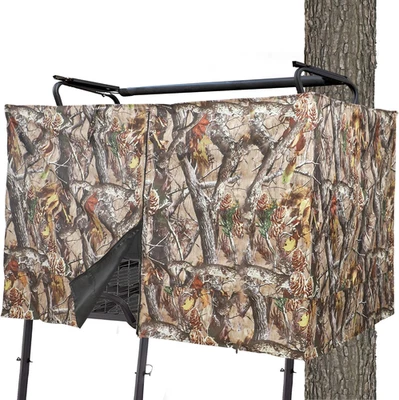 Hunting Tree Stand Blinds Cover Camouflage Universal Tree Stand Blinds Realistic - Image 1 of 4