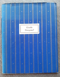 Canymed von W. von Goethe Miniatur Kunstausgabe in Rohseide gebunden S. Thieme - Bild 1 von 2
