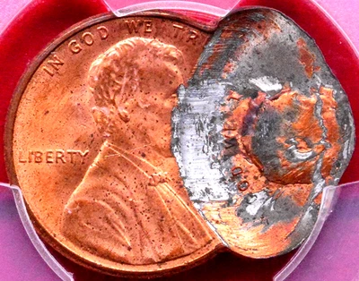 SUPER STRETCH STRIKE DOUBLE STRUCK ERROR  LINCOLN MEMORIAL CENT! PCGS MS-64 RD - Image 1 of 4