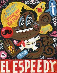 El Espeedy Art Print by Jorge R. Gutierrez 12x 18" Paper Size New Unframed - Picture 1 of 1