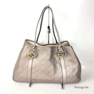 GUCCI Guccissima Handtasche Leder Lila Original Top Henkeltasche Vintage - Bild 1 von 24