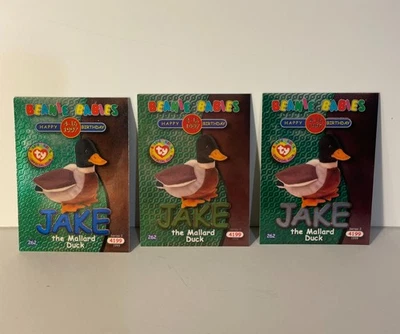 TY Beanie Baby TRADING CARDS - Series 2 - Birthday JAKE - Blue, Green, Silver - Image 1 of 2