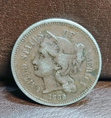 Coin 3 Cent 1869 - Image 1 of 2