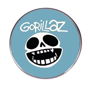 Gorillaz Round Blue - Enamel Pin - Foto 1 di 1