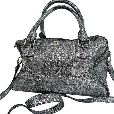 Bolso Bandolera Lodis Cartera Para Mujer Plateado Estampado Moteado Clásico Mango Superior Foto 1 de 4