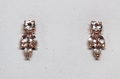 Pendientes de morganita de oro rosa de 10 quilates LC Lauren Conrad Foto 1 de 3