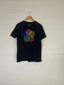 Large Utility Brand Black Multi Colored Spray Paint Graphic Streetwear T Shirt - Picture 1 of 6