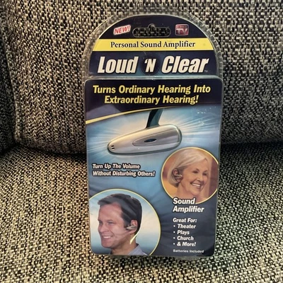 Amplificador de sonido personal transparente Loud N pieza de oído nuevo sellado como se ve en TV Foto 1 de 2