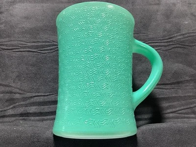 Vintage GLASBAKE J-2277 Basket Weave Mug Green Excellent condition  - Image 1 of 4