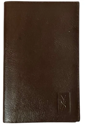 Yves Saint Laurent Leather Wallet Cognac Brown Soft Lambskin Leather Unused 7” - Image 1 of 4