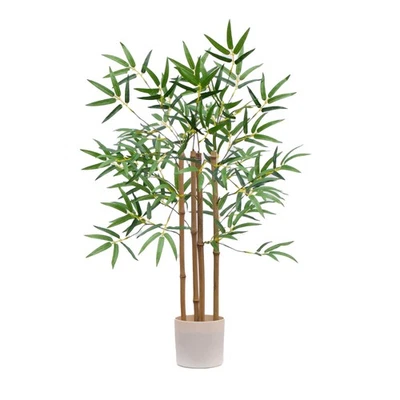 Mainstays 30"H Artificial Indoor Bamboo Tree in Plastic Vanilla Planter - Image 1 of 4