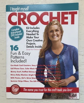 I Taught Myself Crochet Book & Instructional DVD Boye Craft - Image 1 of 4