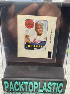 1969 Topps Decals HANK AARON Atlanta Braves B3 Ex-Nm Free Ship - Picture 1 of 3
