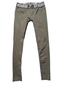 Gymshark Leggings Womens Extra Small Olive Green Elastic Waistband Stretch Pants - Picture 1 of 6
