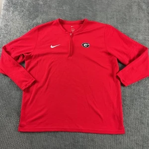 Nike Georgia Bulldogs Herren XXL 1/4 Zip Pullover Sideline Rot Dri Fit Freizeit - Bild 1 von 14